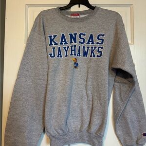 Kansas University Mascot Crewneck Sweatshirt, size S